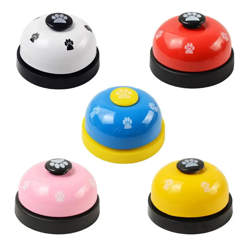Pet Training Bell Paw Print Metal Doorbell Dog Puppy Feeding Calling Communication Device Interactive Toy-0
