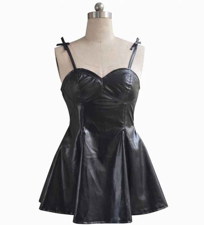 2019Anime-The-Future-Diary-Gasai-Yuno-Black-PU-Leather-Fancy-Dress-Cosplay-Costume-Mirai-Nikki-Braces (1)