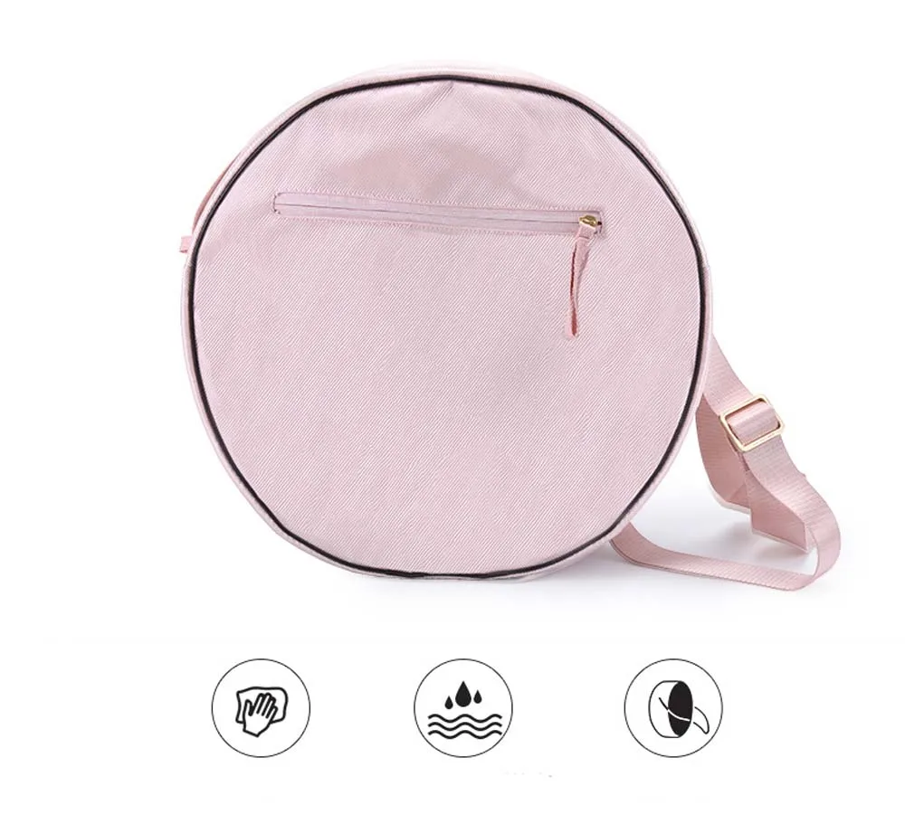 Круглая сумка для йоги, переноска, сумка для хранения колеса йоги, дополнительный карман, специальный наплечный, для фитнеса, йоги, круг