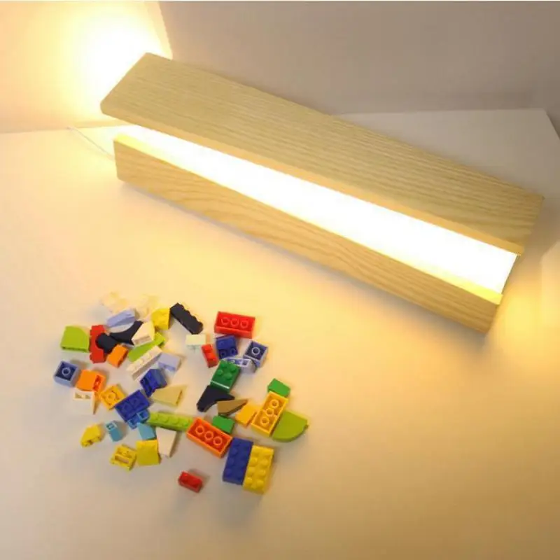 Led UsbLamparas De Mesa настольная лампа деревянный ночной Светильник для детей светильник