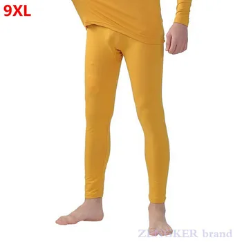 

Solid men's winter large size stretch comfortable sanding warm round neck thermal underwear home base long johns thermal pants
