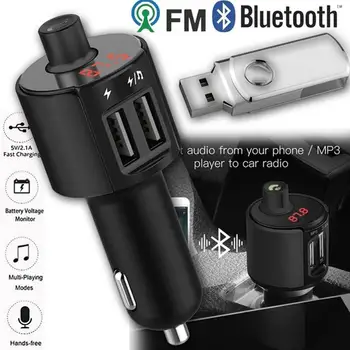 

1pcs Wireless Bluetooth Car MP3 Player FM Transmitter Handsfree Car Kit USB Car Charger Automobile Music Audio Receiver Adapter