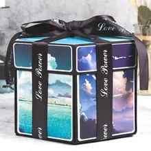 Сюрприз вечерние любовь взрыв Коробка Подарок на юбилей скрапбук DIY Фотоальбом День рождения День Святого Валентина подарок Прямая поставка