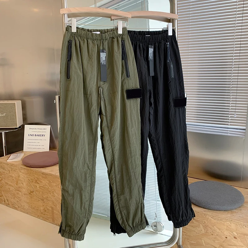 Брюки Techwear мужские с эластичным поясом уличная одежда тонкие спортивные