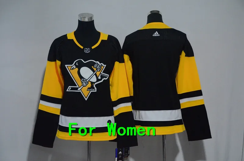 Женская одежда для взрослых с вышивкой Питтсбург#87 Sidney Crosby 71 Evgeni Malkin 58 Kris Letang 81 Phil Kessel Jersey