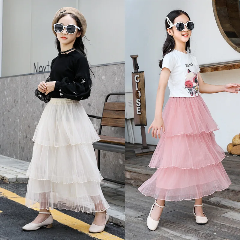 

Back To School Autumn 2019 Maxi Long Baby Girl Skirt Toddler Skirt Girls Skirts For Kids Princess Girls Summer Children Clothing