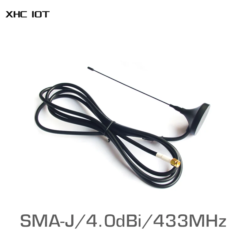2 шт. 433 МГц присоска антенна WIFI УВЧ SMA Мужской высокий коэффициент усиления 4dBi м