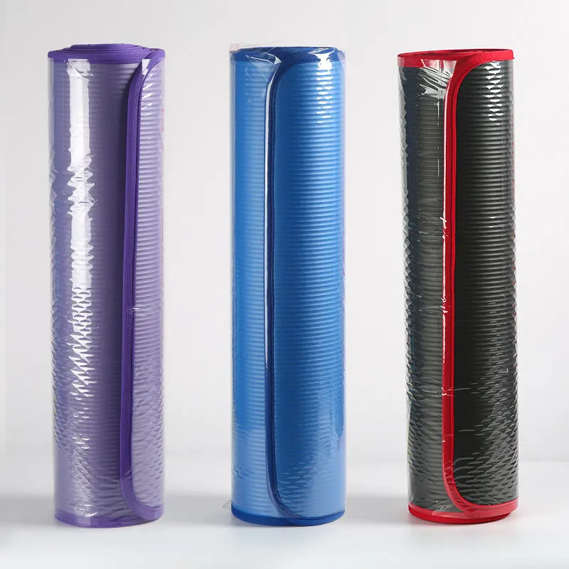 

New 10mm Thickened Non-slip 183cmX61cm Yoga Mat NBR Fitness Gym Mats Sports Cushion Gymnastic Pilates Pads With Yoga Bag & Strap