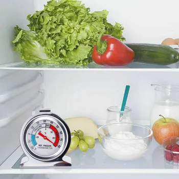 

Refrigerator Freezer Thermometer Large Dial Stainless Steel Thermometer Tool JDH99