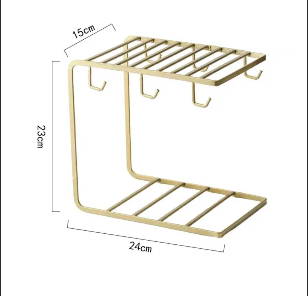 cup shelf golden Скандинавская керамическая кофейная чашка с ложкой и блюдцем, набор креативных европейских роскошных чашек для завтрака, закусок, послеобеденного чая, набор посуды с поддоном - Цвет: cup shelf golden