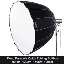 Selens Parabolic Softbox with Bowens Mount Hexadecagon Deep Parabola Quick Folding Softbox for Photo Studio Lighting Flash Light godox 35cm 160cm strip beehive honeycomb grid softbox with for bowens mount studio strobe flash light photography lighting