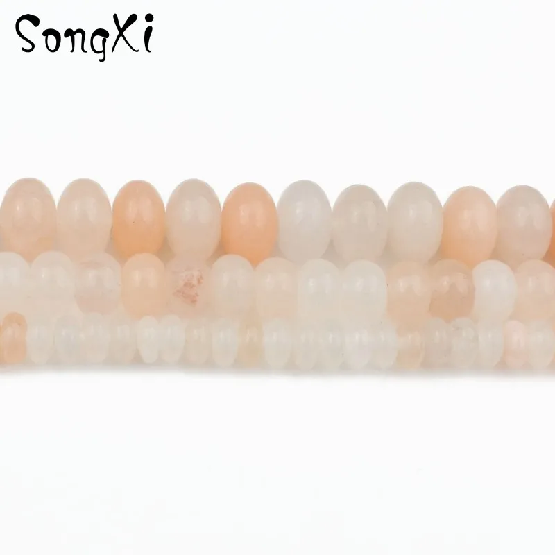 4 6 8 MM Natural Stone Light Pink Aventurine Rondelle Round Loose Spacer Beads Diy Bracelet Necklace For Jewelry Making 15 Inch | Украшения