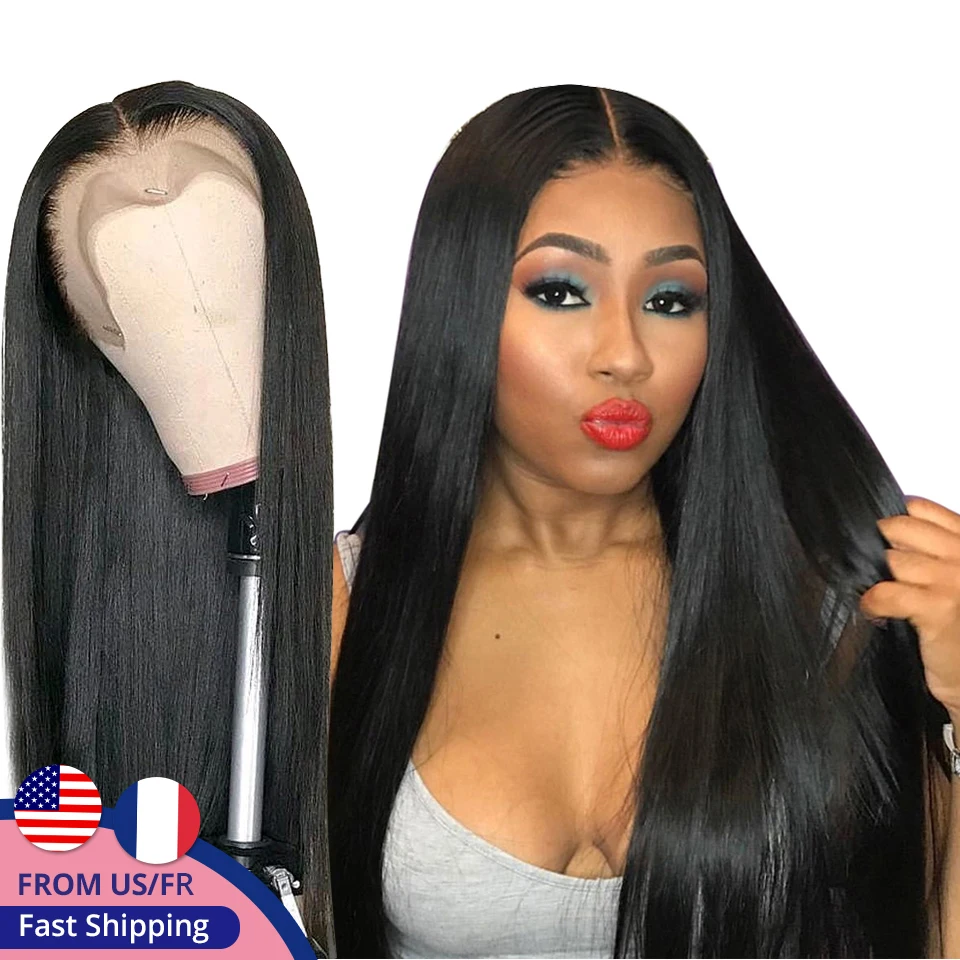 

Straight Lace Front Human Hair Wigs For Women 30 Inch Lace Closure Wig Remy Brazilian 13x4 Frontal Wigs Full With Baby Hair