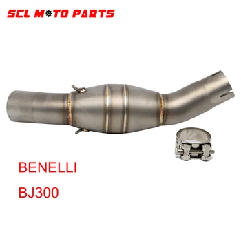 

ALconstar-Racing Motorcycle Exhaust Muffler Mid Pipe 50.8MM Motorbike Muffler Exhaust Link Pipe Escape For Benelli BJ300GS BJ300