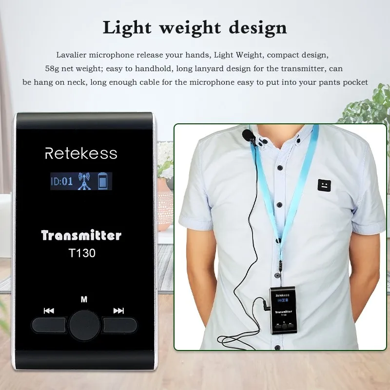 Передатчик туристического гида RETEKESS T130 для беспроводной системы система