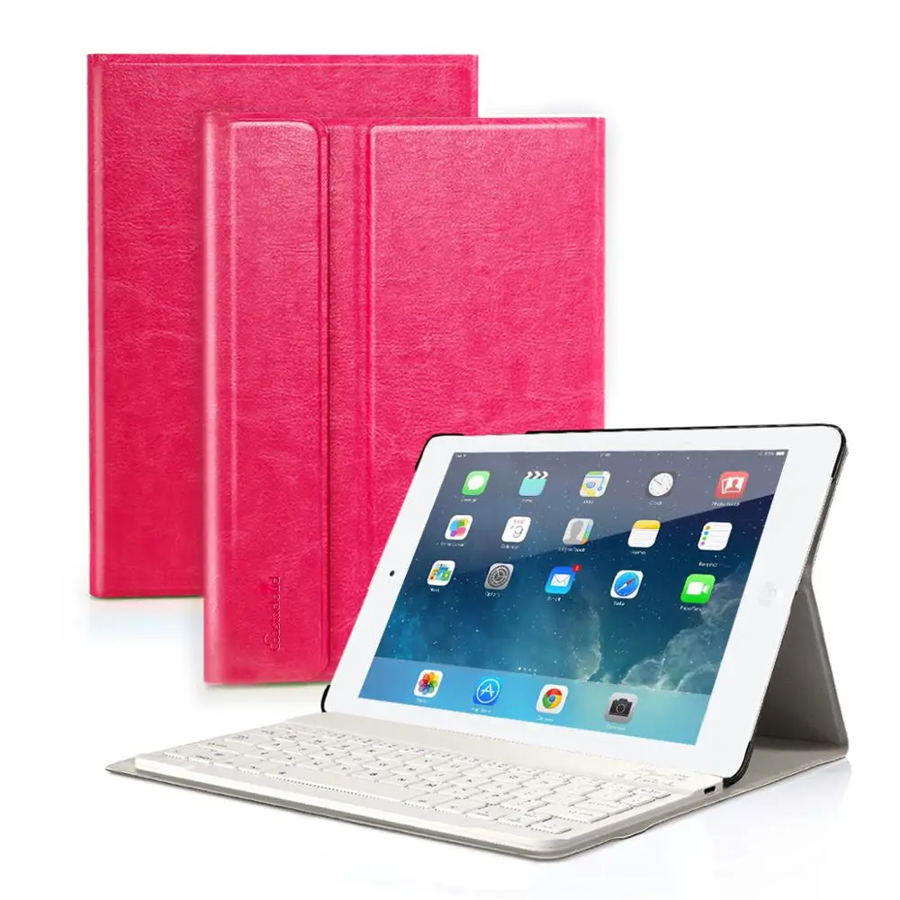 Клавиатура Чехол подходит для iPad Air 1 2 iPad 9," 5th 6th Gen A1566 A1567 A1474 A1475 A1476 A1822 A1823 A1893 A1954 - Цвет: pink color