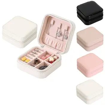 

Portable Jewelry Organizer Collection Necklace Ring Earrings Storage Box Case hot
