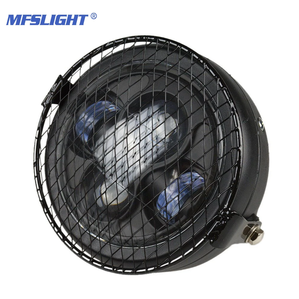 

MFSLIGHT Motorcycle Headlight for Cafe Racer Handle bar-license plate-grip