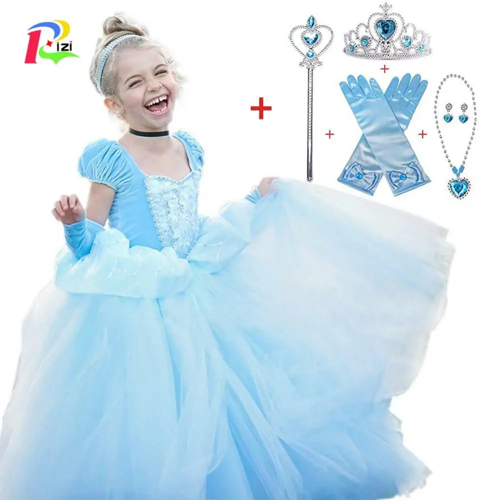 Костюм Золушки на Хэллоуин; Детские платья для девочек; платье Эльзы; Vestidos; детское платье Белоснежки; платье принцессы Рапунцель и Авроры