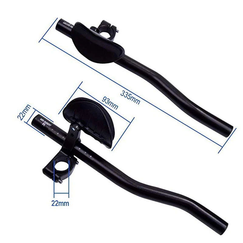 New Rest TT Handlebar Aero Bars for Triathlon Time Trial Tri Cycling Bike Rest Handlebar for Bicycle Bike Long Distance Riding