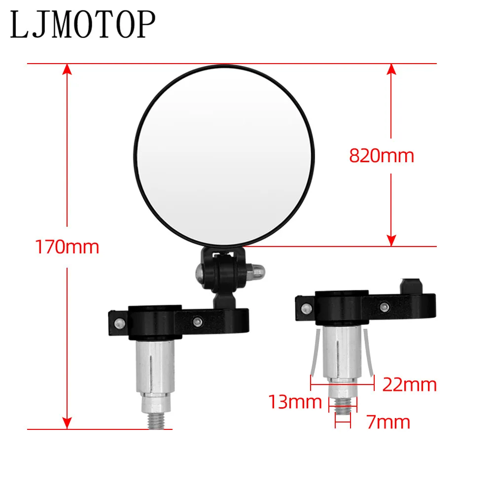 Lookthenbuy Thermom/ètre TEM pour guidon de moto pour Harley Noir 22//25 mm