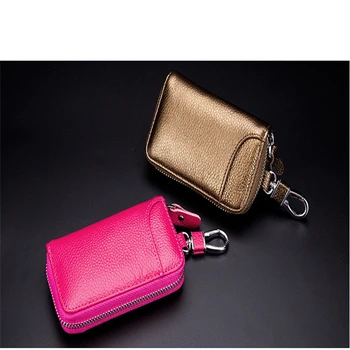 

PU Leather Key Chain Men & Women Key Case Multifunction Organizer Wallet Holder Smart Housekeeper Car Small Key Bag Pouch