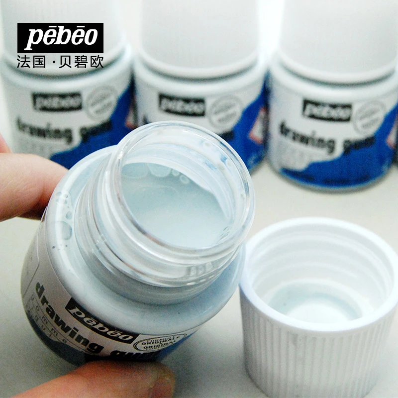 Pebeo Watercolor Liquid Covering Blank Marker 0.7/4mm Leaving White Pen Drawing  Gum Supplement Liquid 45ml Blocking Liquid Gum