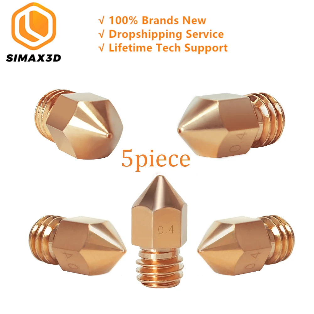 Комплект аксессуаров для 3D принтера SIMAX3D сопло 5pac 0 4 мм MK8 головка экструдера DIY