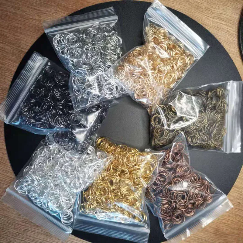 500Pcs/lot 4 5 6 7 8 9 10mm Jump Rings Split Rings Connectors For DIY Jewelry Finding Making Accessories Wholesale Supplies