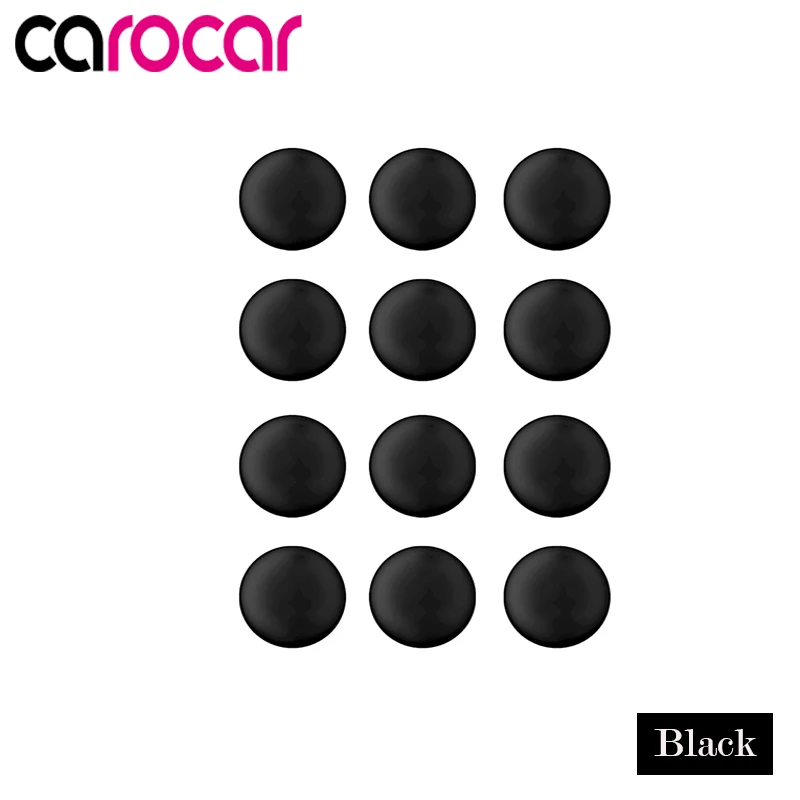 Carocar 12 шт. Универсальный ABS пластик автомобильный межкомнатный дверной замок Защитная крышка винта крышка отделка белый/черный цвета - Название цвета: 12Pcs Black