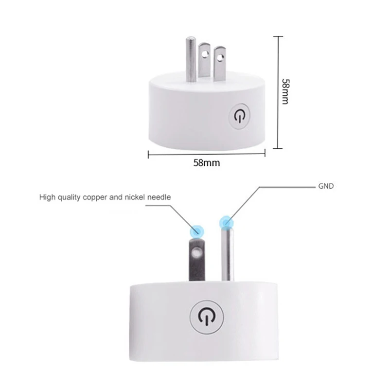 Ewelink умная вилка WiFi розетка переключатель совместим с Amazon Alexa Google Home US Plug голос/приложение дистанционное управление