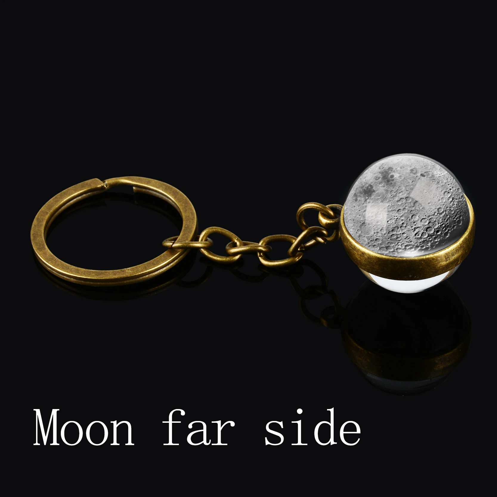 Moon Phase брелок с изображением планеты туманности космические брелки галактика Вселенная Луна земля солнце Марс солнечная система двусторонний стеклянный шар