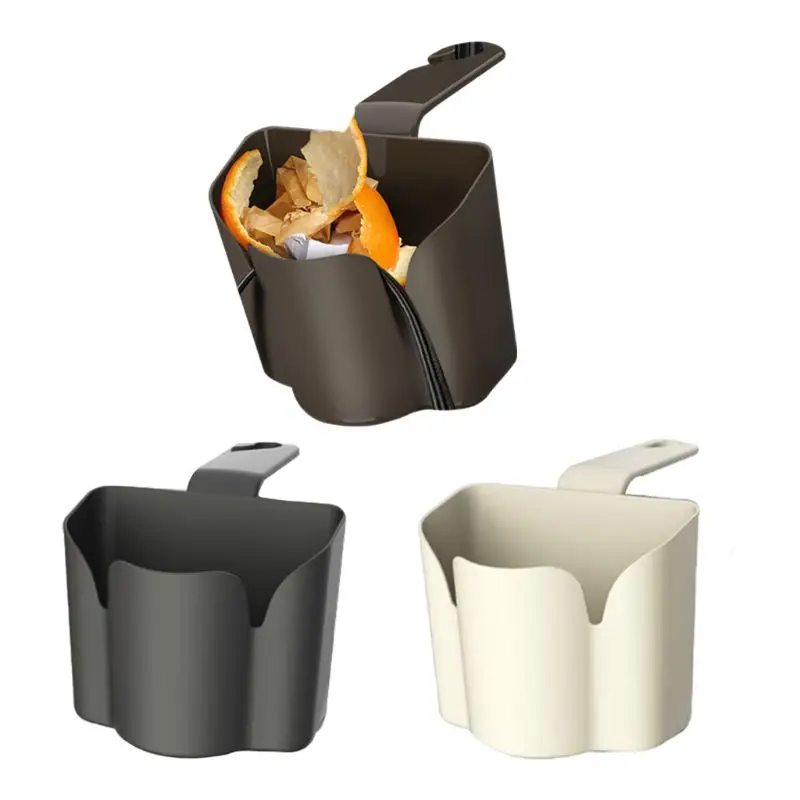 

2-in-1 Hook Bracket Black Car Seat Back Hook Storage Garbage Trash Can Storage Y4UA