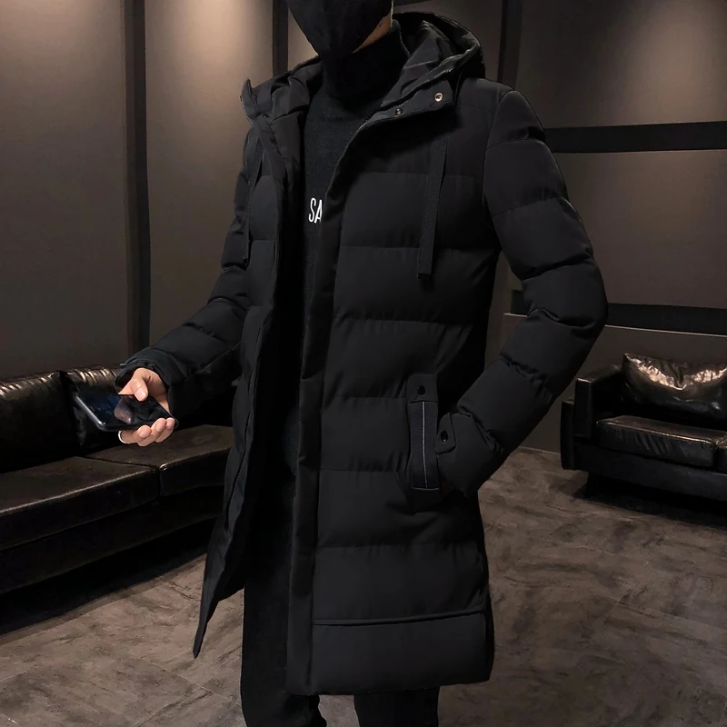 mens fur parka Winter Down Jackets And Coats Men Hooded Collar Long Down Jackets Thicker Warm Parkas Male Outwear Casual Slim Fit Winter Coats rain parka Parkas