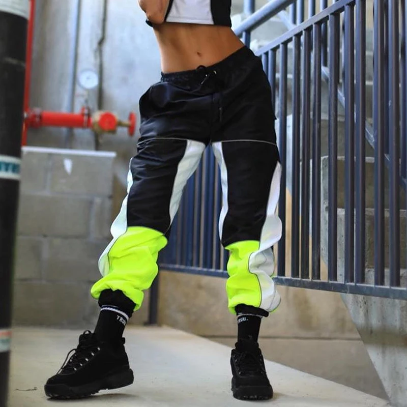 Weekeep уличная одежда, лоскутные женские брюки с высокой талией,, модные брюки-карго с клубникой, в стиле хип-хоп, женские брюки-карандаш