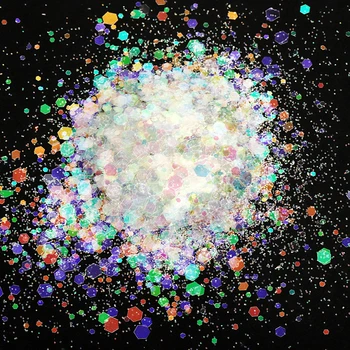 

Hexagon Nail Glitter Sequins PET Colorful Paillette Nail Art Glitter Tips Mix Size Nail Decoration Manicure DIY Accessories