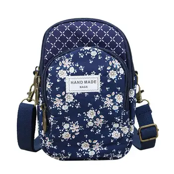 

Women Wild Shoulder Bag Pastoral Fabric Flower Package Multi-function Wild Diagonal Phone Messenger