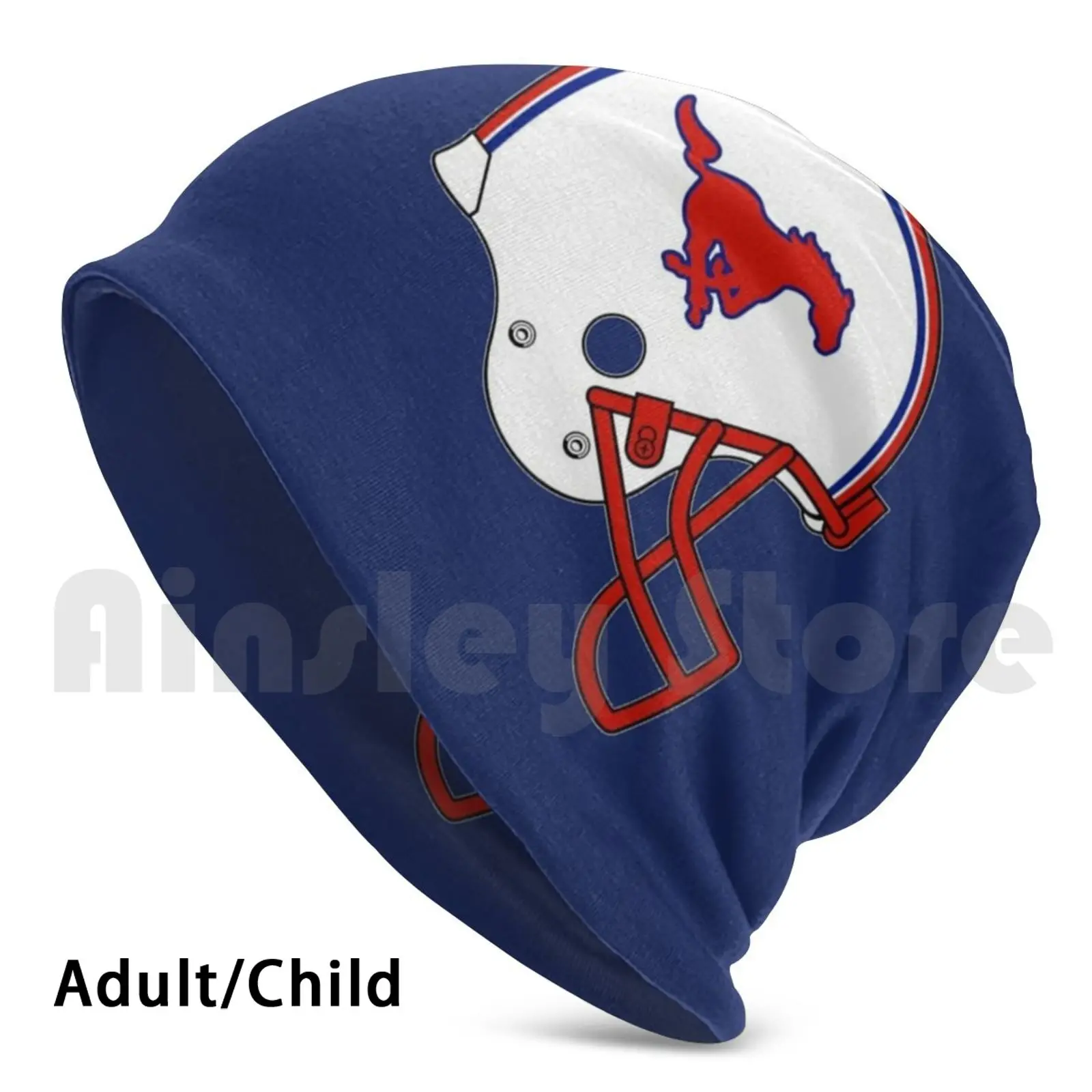Smu Football Helmet Beanie Hedging Cap Diy Print Cushion Smu Football