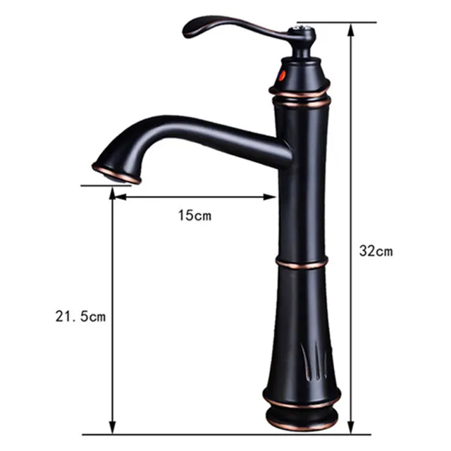 Bathroom Basin Faucets Black Oil Brushed Solid Brass Hot& Cold Sink Mixer Tap Single Handle Deck Mounted Free Shipping