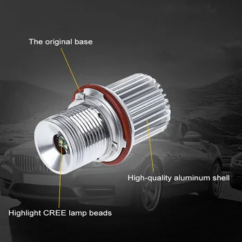 

Shockproof Angel Eye Bulbs 1000LM Waterproof 12W 40W Halo Lamp For BMW E39 E60 E63 E65 E83 X3 AA