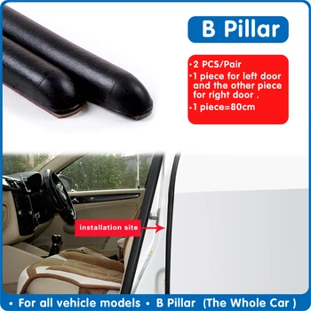 

2PCS Car Door Rubber Seal Strip Filler Car Door Weatherstrip For B pillar Protection Sealant Strip Sealant For door seal
