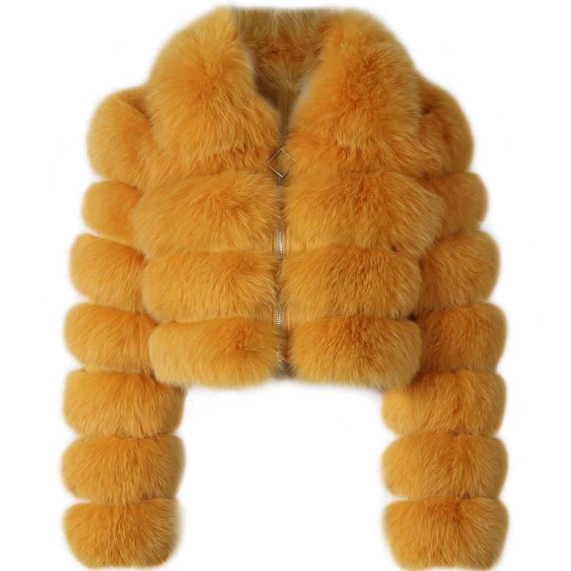 

ladies natural fox fur jacket women real fur jacket fox fur jacket long sleeve