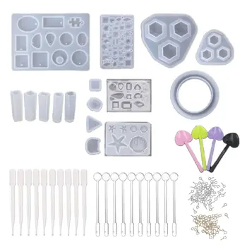 

1Set Silicone Crystal Epoxy Hanging Ornaments Mold Pendant Casting Mould Handmade DIY Crafts Jewelry Making Tools