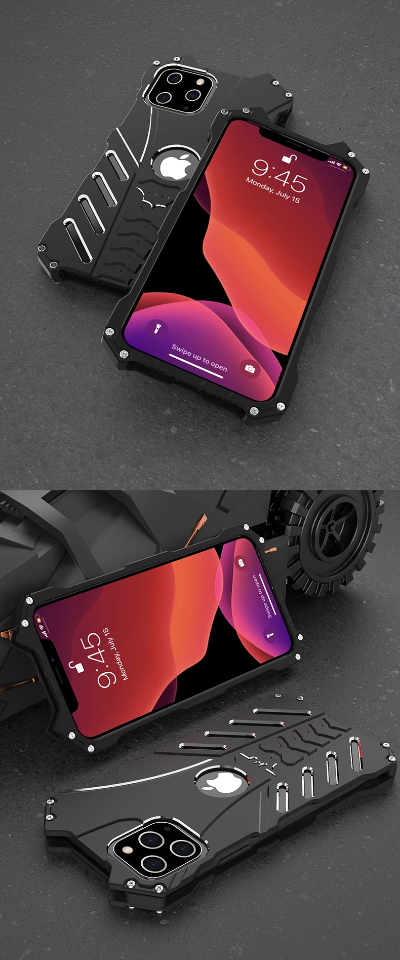 Для iPhone 11 PRO MAX X XS XR 5 SE 6S 7 8 Plus чехол Алюминиевый металлический бампер рамка Броня защитный противоударный задний Чехол для телефона