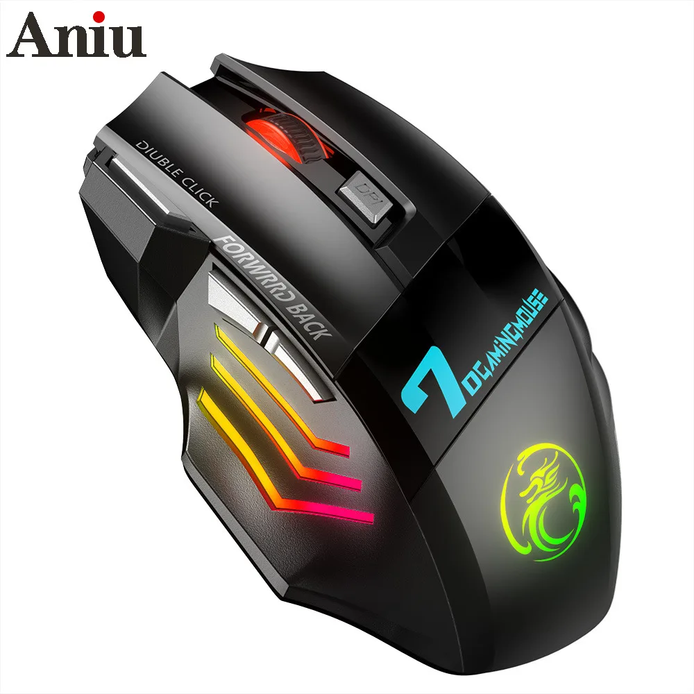 Мышь Компьютерная аккумуляторная беспроводная Бесшумная USB RGB | Компьютеры и офис