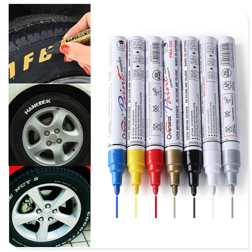 Car Pen Tyre Tires Paint Markers Marker for Mercedes Benz E53 C63 C43 C-Class AMG GL550 F800 A200 ML500 ML350 GL450 | Автомобили и