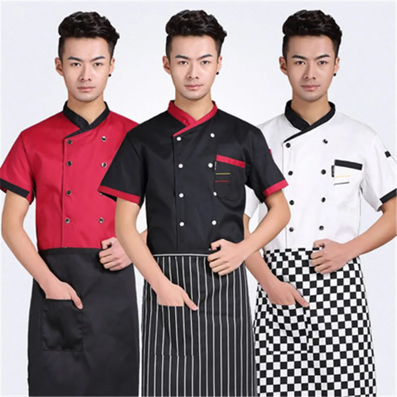 Free Shipping Cook Suit Shortsleeve Chef Uniform Checkedout Chef