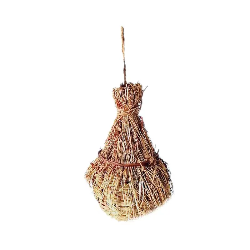 9 Styles Birds Nest Bird Cage Natural Grass Egg Cage Bird House Outdoor Decorative Weaved Hanging Parrot Nest Houses Pet Bedroom