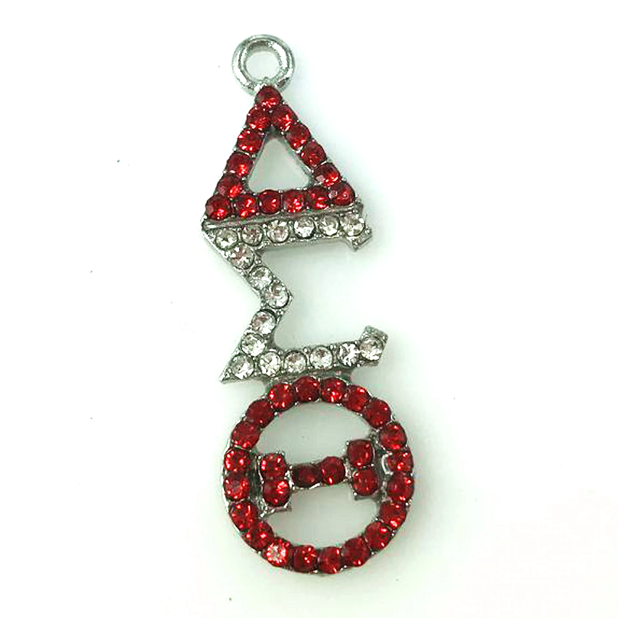 

Red Rhinestone Delta Sigma Theta Sorority Dst symbol Charm Pendant For DIY Bracelet Keychain Jewelry Necklace
