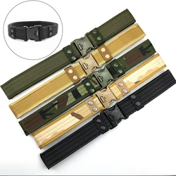 Canvas Belt Student Military Training Outer Belt Military Fans Outdoor Tactical Belt Plastic Buckle Canvas Woven Belt